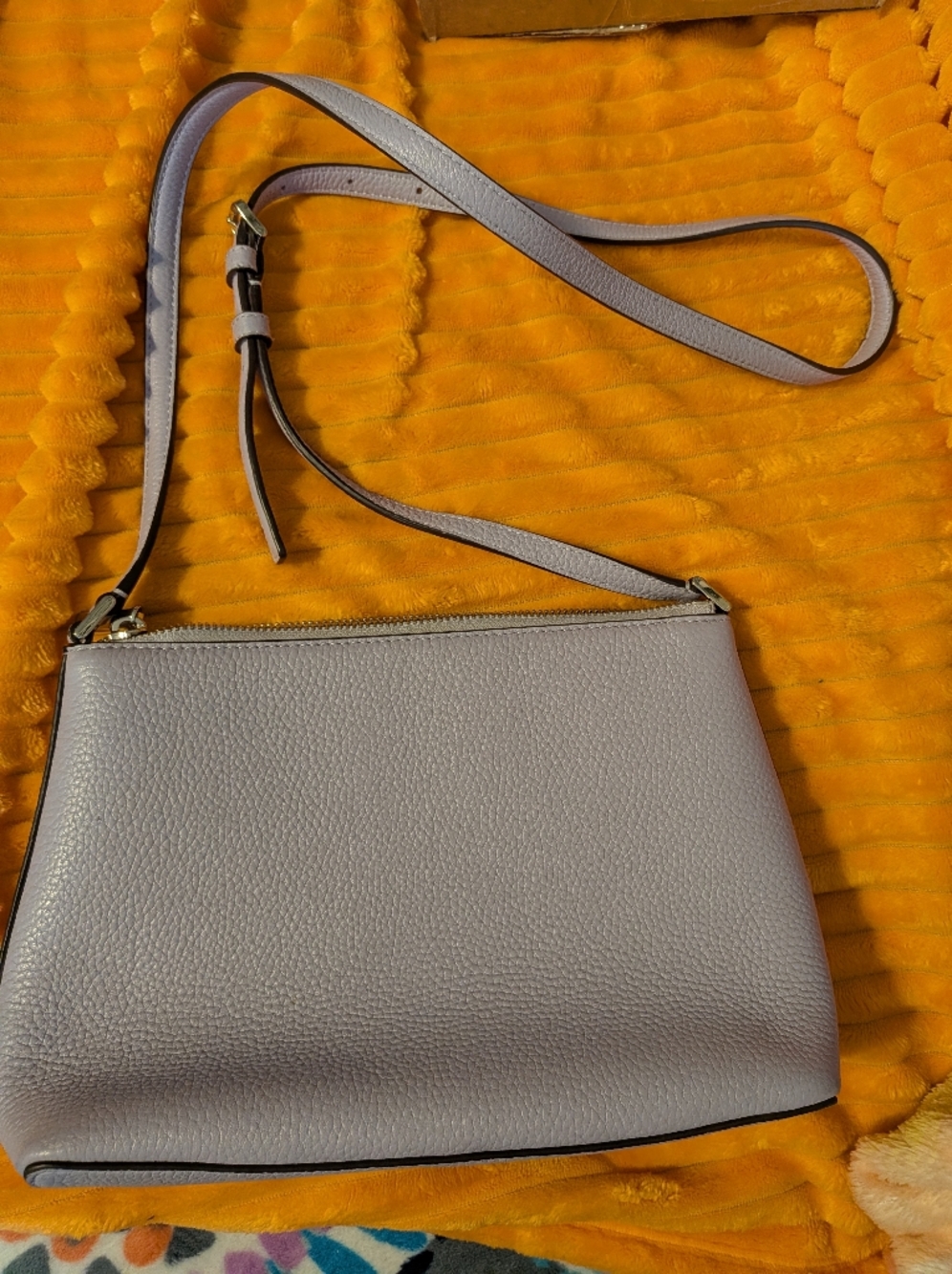 kate spade Lilac Pebbled Leather Crossbody Bag - Picture 9 of 13